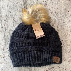 NWT Black C.C Beanie OS